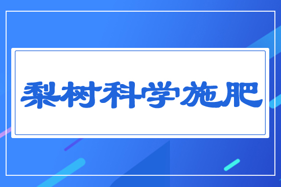梨樹科學施肥