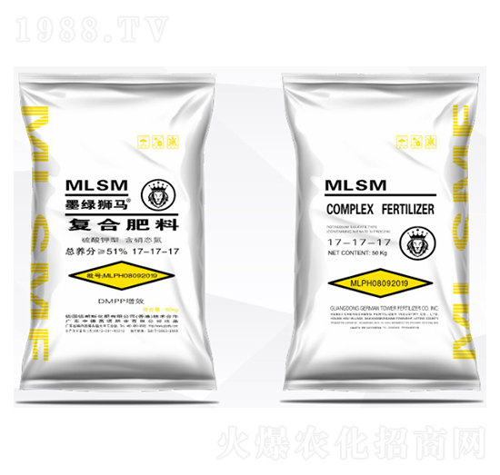 硫酸鉀型復合肥料17-17-17-墨綠獅馬-苗苒農(nóng)化