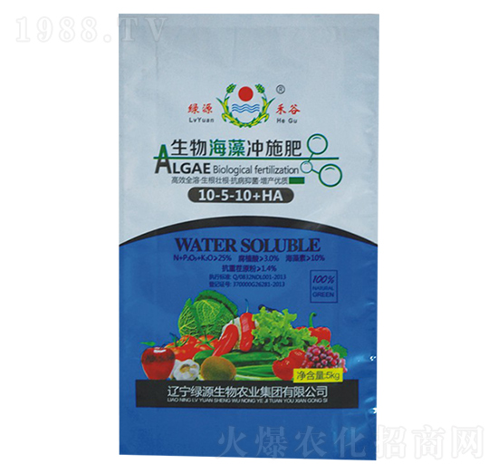 生物海藻沖施肥10-5-10+HA-綠源禾谷