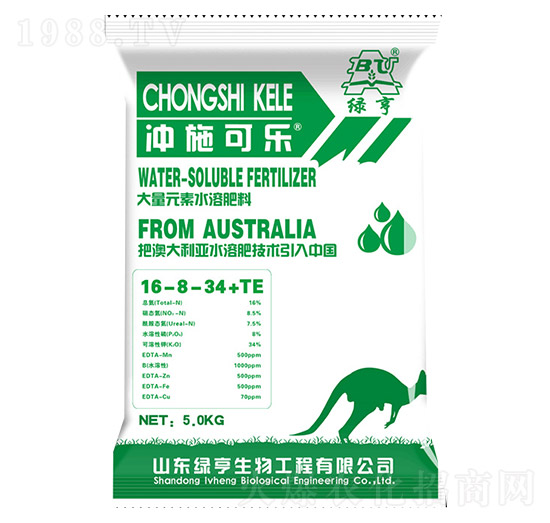 大量元素水溶肥料16-8-34-沖施可樂(lè)-綠亨生物