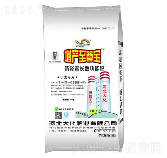小麥專用防滲漏長(zhǎng)效功能肥-增產(chǎn)寶-大化肥業(yè)