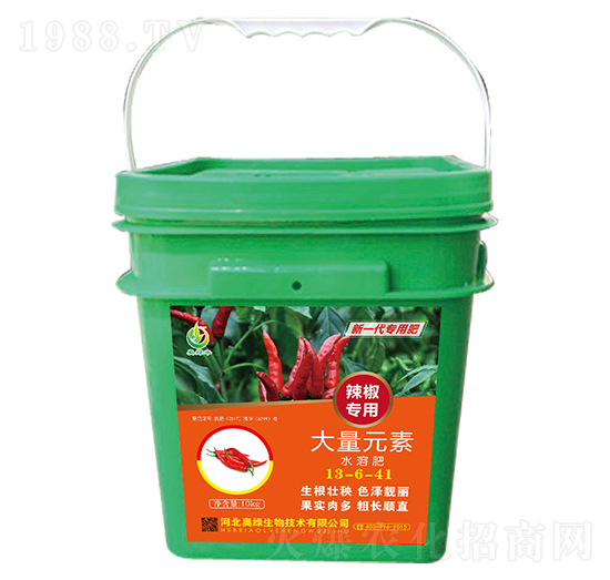 辣椒專(zhuān)用大量元素水溶肥13-6-41-奧綠生物
