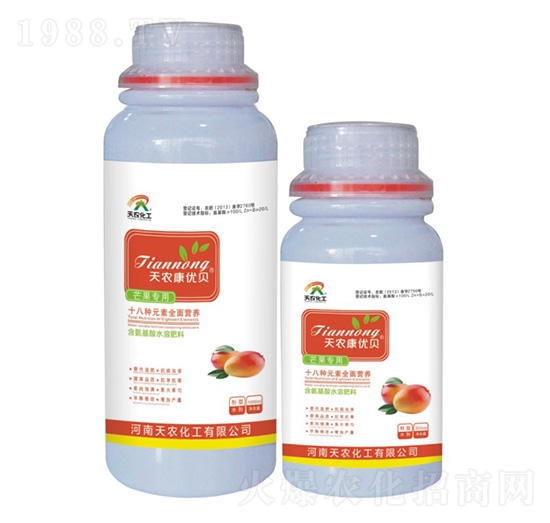 芒果專用含氨基酸水溶肥料-天農(nóng)康優(yōu)貝-天農(nóng)化工
