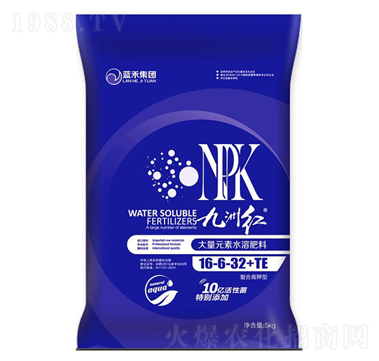高鉀型大量元素水溶肥料16-6-32+TE-九洲紅-藍(lán)禾生物