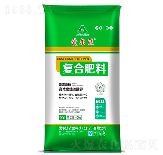 高濃度純硫酸鉀復(fù)合肥料12-23-10-愛爾法