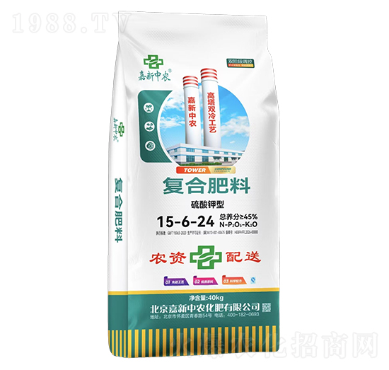硫酸鉀型復合肥料15-6-24-嘉新中農(nóng)