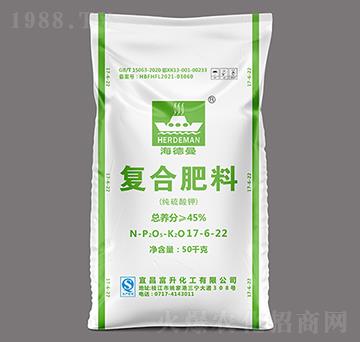 50kg純硫酸鉀復合肥料17-6-22-海德曼-三寧化工